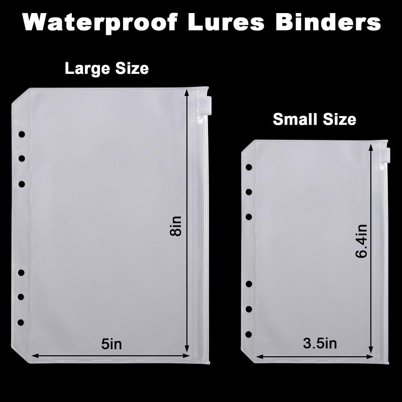 Dr.Fish Bait Binder Bags Worm Wallet Binders Travel Portable Compact Tackle Storage for Soft/Hard Baits, Leaders, Lines, Rigs Size - Image 2